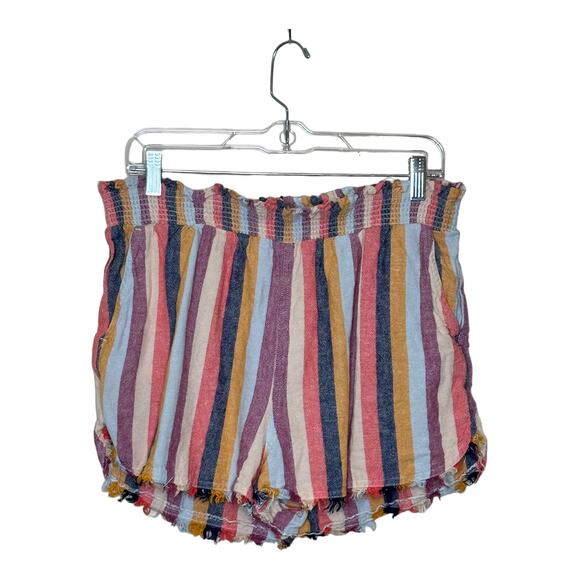 True Craft multicolor stripes pull on shorts size large - Picture 6 of 8